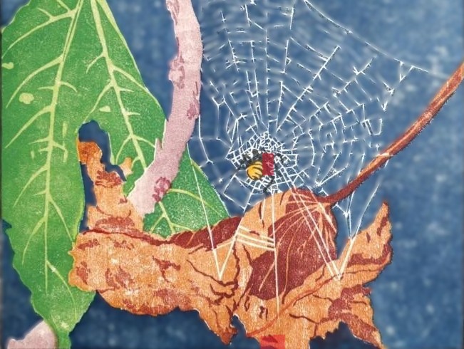 Leaves, spider